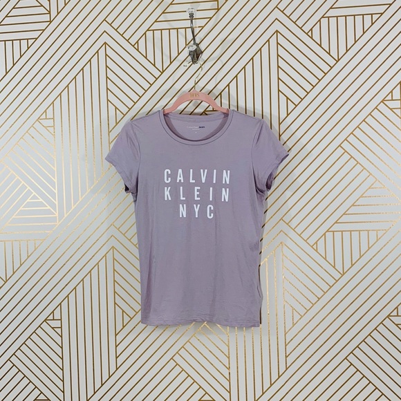Calvin Klein Jeans Lavender Tee - Picture 2 of 7